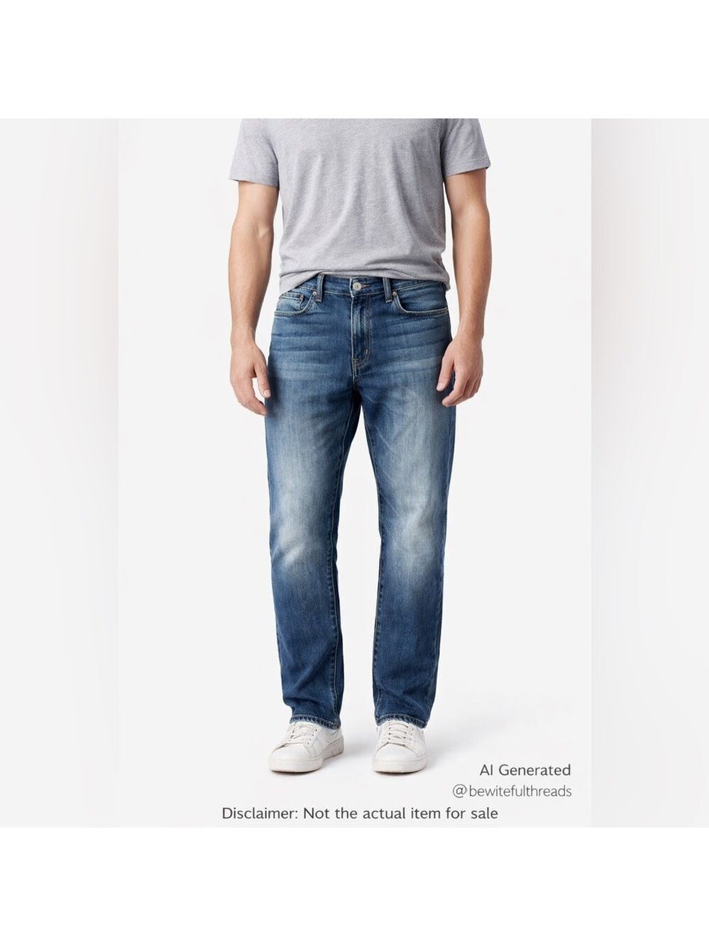Fidelity Jimmy Jeans Men’s 38W Blue Soft Stretch Straight Leg Denim